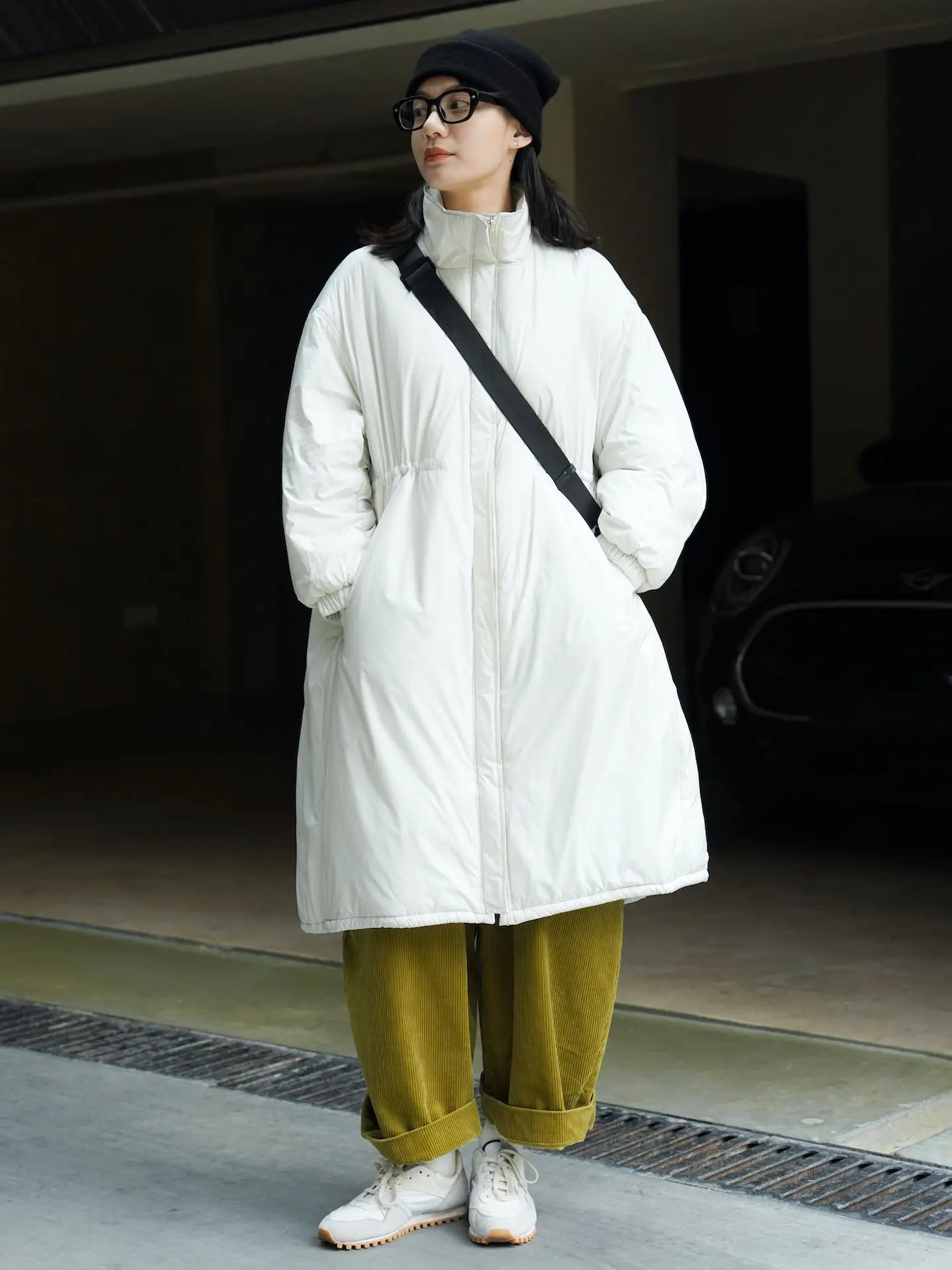 woman warm winter long coat-shirt enlarge