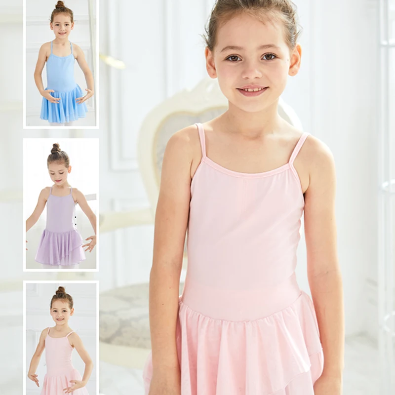 

Новое балетное трико и юбка для девочек, кружевное платье-пачка, одежда принцессы для гимнастики и танцев, танцевальные костюмы для выступл...