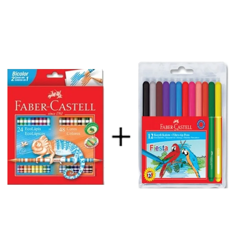 

Faber-Castell 24+48 Bicolor Dry Paint + Faber-Castell Fiesta 12 Color Felt Pen