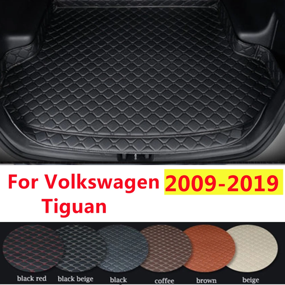 

SJ Высокая сторона, на заказ, подходит для Volkswagen VW Tiguan 2009-10-11-12-2019, водонепроницаемый автомобильный коврик для багажника, авто задний грузовой лайнер, крышка ковра