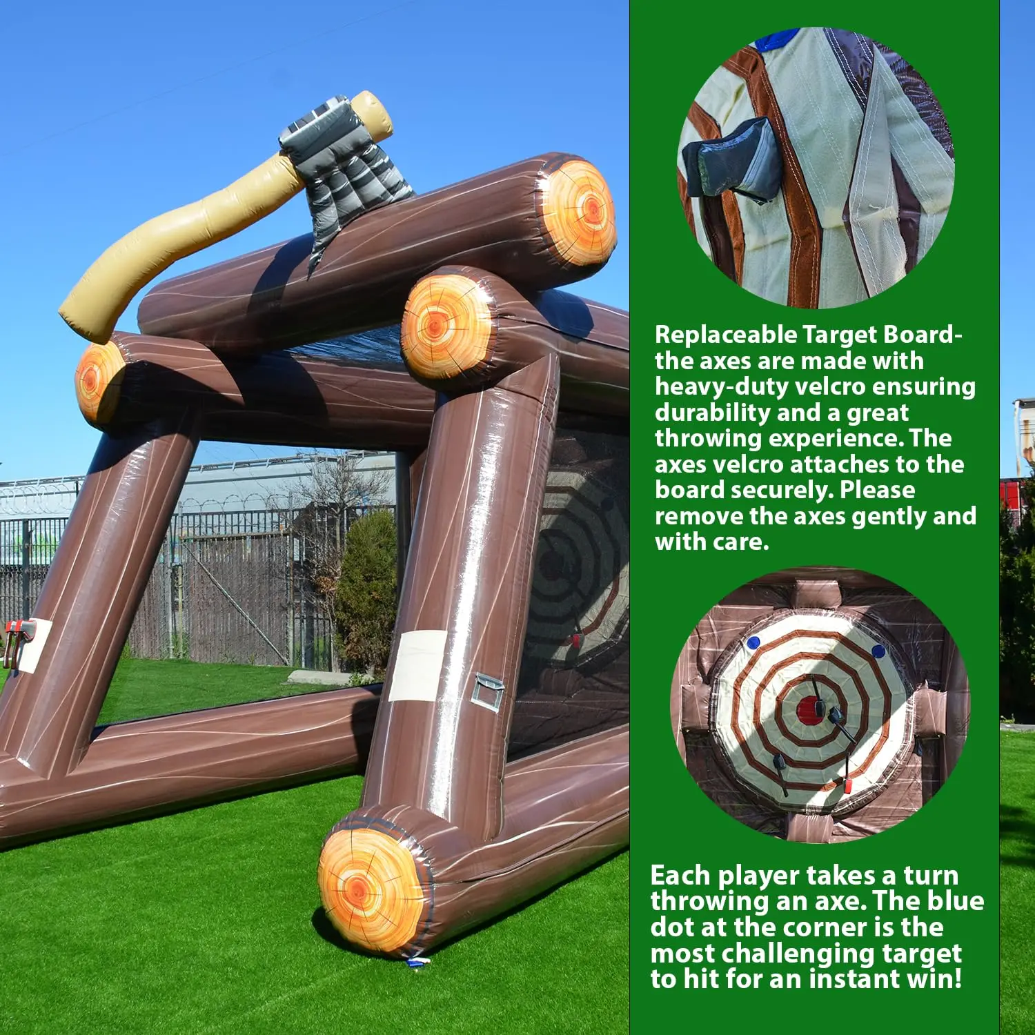 13-футовая игра для метания надувных топоров (с вентилятором и пенопластовыми