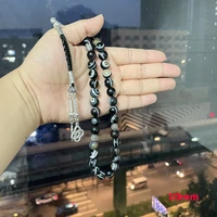 natural black sulaimani eyes agates stone tasbih prayer beads misbaha 33beads new styles muslim mans jewelry rosary
