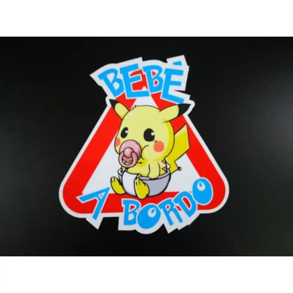 Детские наклейки Pika Pikachu на борту автомобиля, высококачественные наклейки из винила для детских автомобилей на борту, наклейки Pika Pikachu/детск...