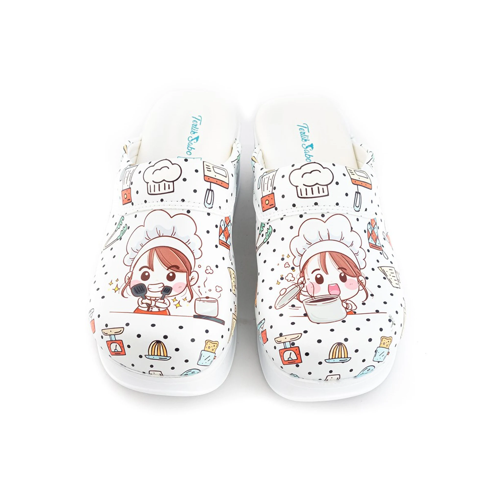 

Cook Themed Sabo Non-Slip Sole Unisex Nurse Dentist Doctor Women Hospital Garden House İndoor Outdoor Slippers Clogs