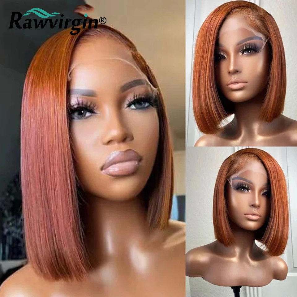 Ed Short Bob Wig 13x4 Lace Front Human Hair Wigs Colored Pre Plucked Hairline Natural Black Glueless 180% Wig