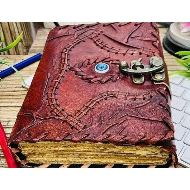 

Кожаный журнал Hocus Pocus Eye, старинный антикварный альбом для рисования с краями Deckle