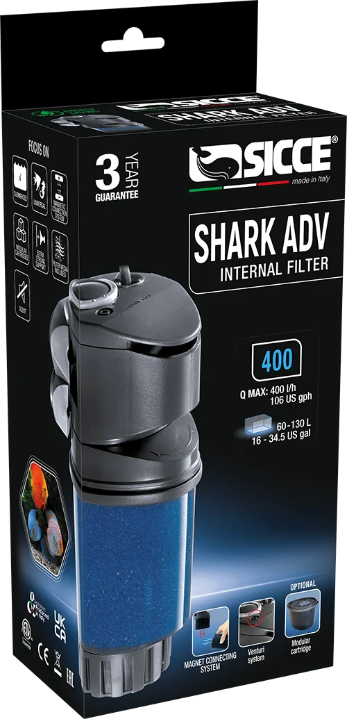 Фильтр внутренний Sicce SHARK ADV 400 л/ч /для аквариумов от 60 до 130 л./