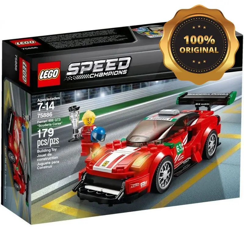 Конструктор LEGO Speed Champions Ferrari 488 GT3 „Scuderia Corsa” (75886) - Европейский дистрибьютор