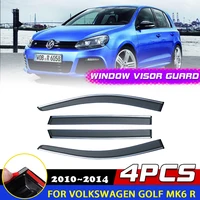 Car Windows Visor for Volkswagen VW Golf 6 Mk6 5K R 5-door 2010~2014 Guard Cover Deflector Awnings Sun Rain Eyebrow Accessories