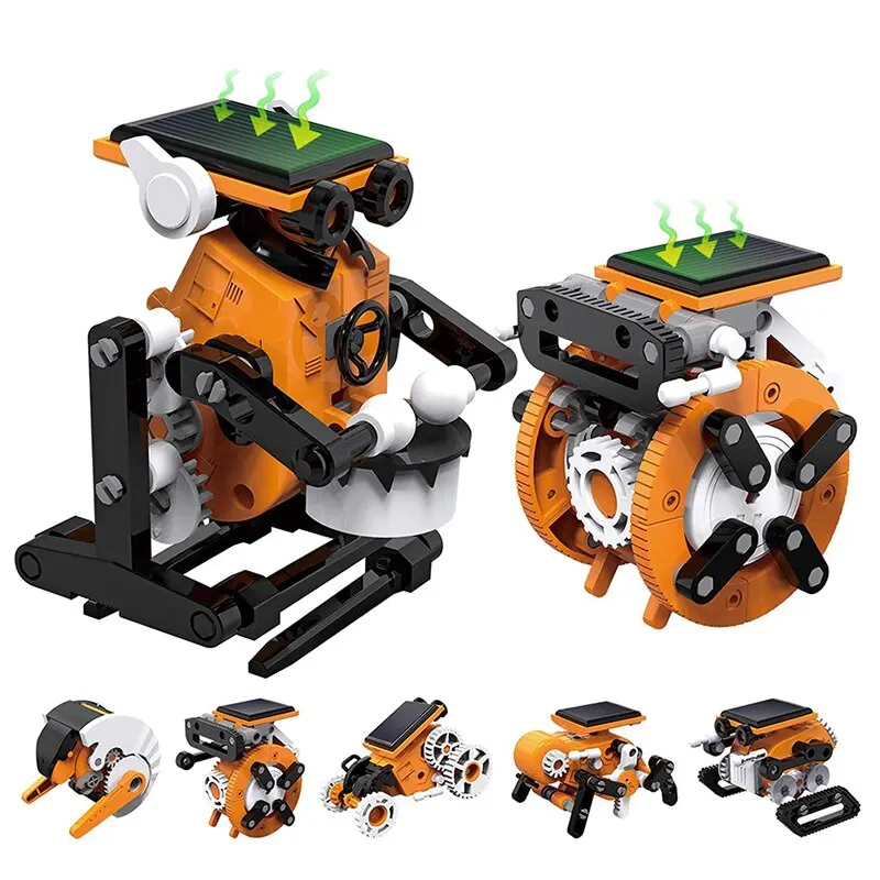 Конструктор Робот интерактивный головоломка на солнечной батарее 7 в 1 Solar Robot