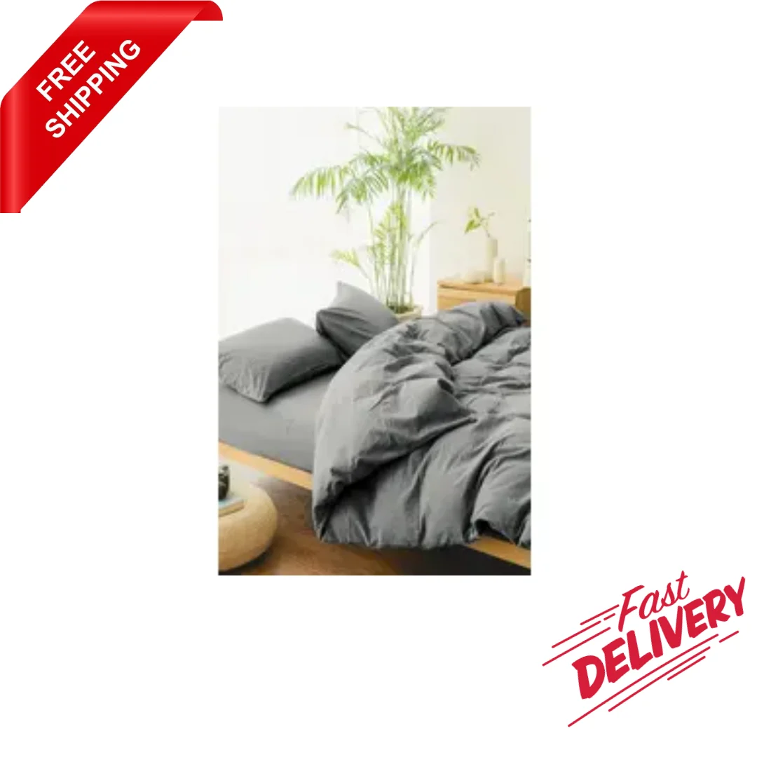 

Istanbul Towel Organic Cotton Double Gray Duvet Cover Set, Made of 100% Cotton, Free Shipping