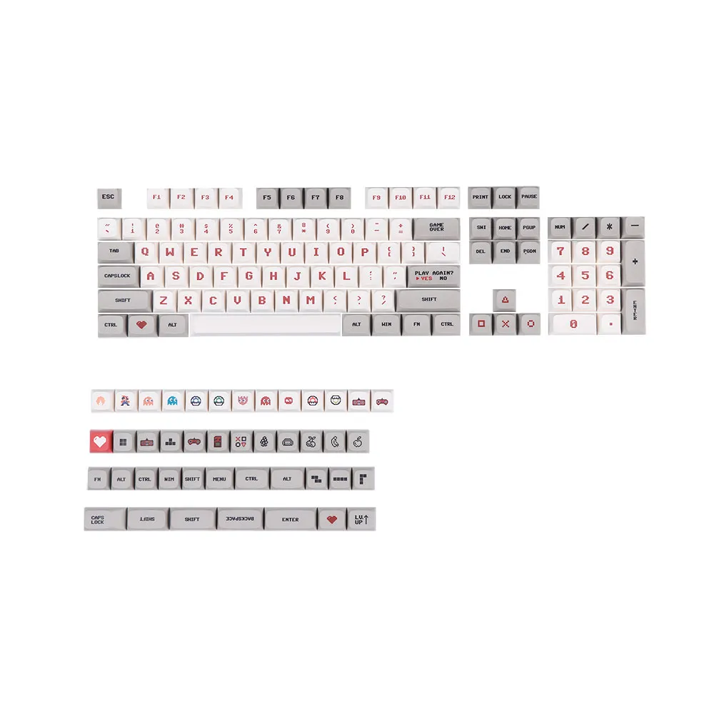 

EPOMAKER Pixel Game 146 Keys ZDA Profile PBT Dye Sublimation Retro Keycaps Set Mechanical Keyboard Cherry Gateron Kailh Otemu MX