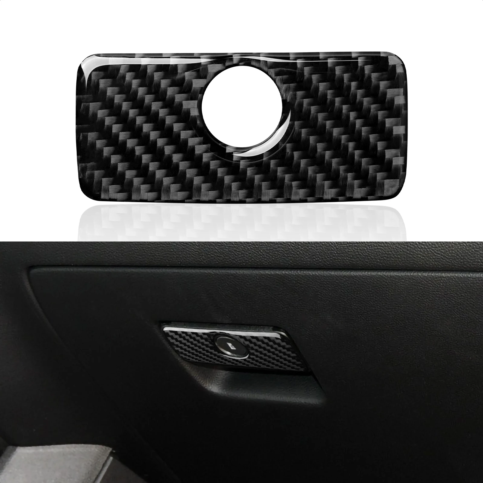 

Car Co-Pilot Storage Box Sticker Decal Carbon Fiber Interior Cover for Chevrolet Camaro 2010-2015 Decoration Accessories