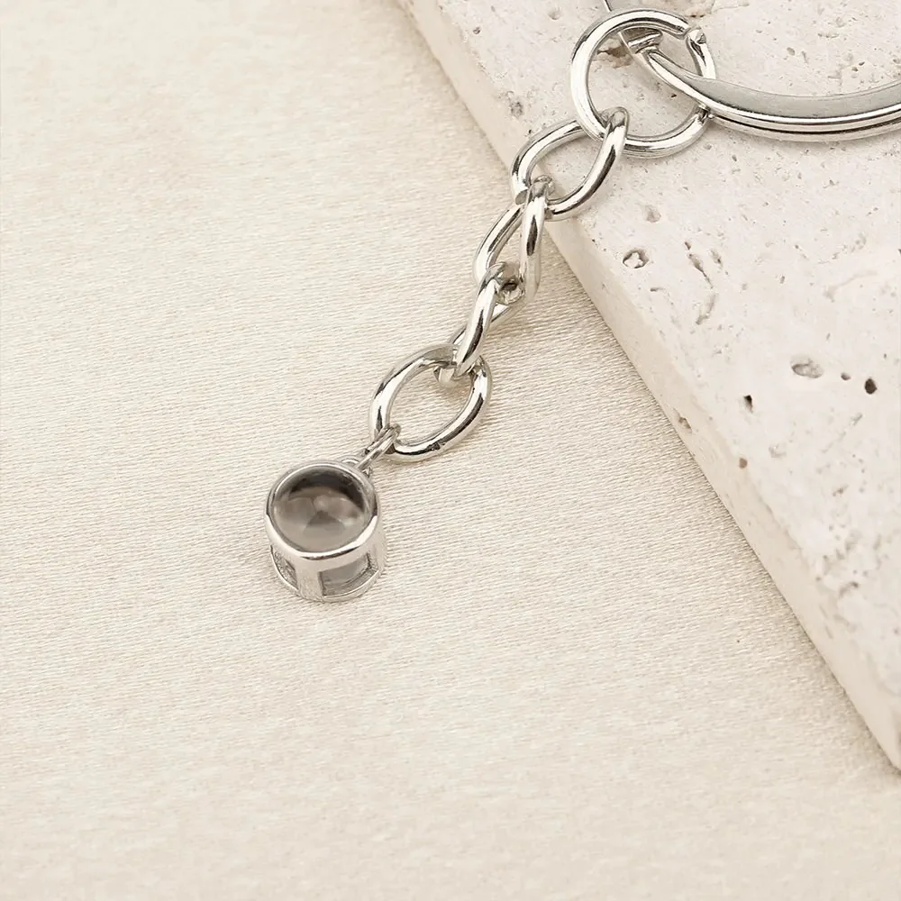 Кольцо для ключей из нержавеющей стали с проекционным изображением