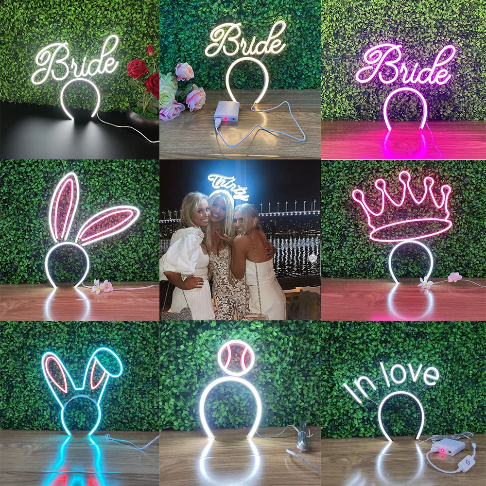 Queen Crown Neon Sign Custom Neon Lights For Princess Crown Tiaras Women Bridal Wedding Prom Birthday Party LED Light Decoration