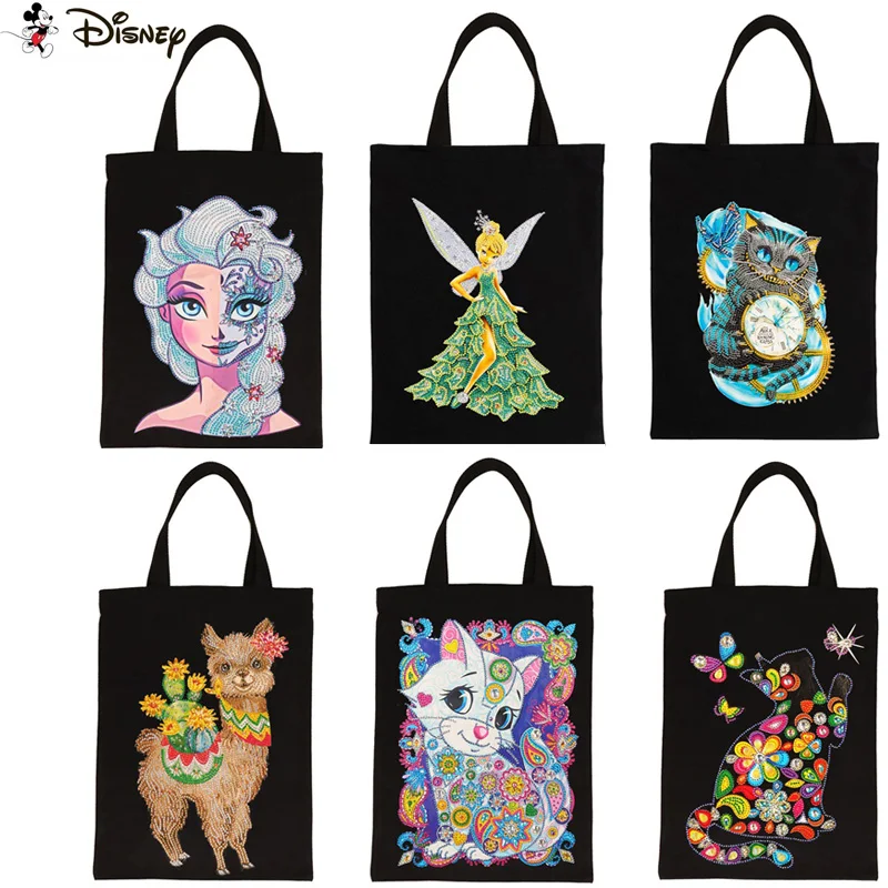 

Disney DIY 5D Special Diamond Painting handbag Embroidery eco-friendly Shopping Storage Foldable Canvas Household Craft Bags