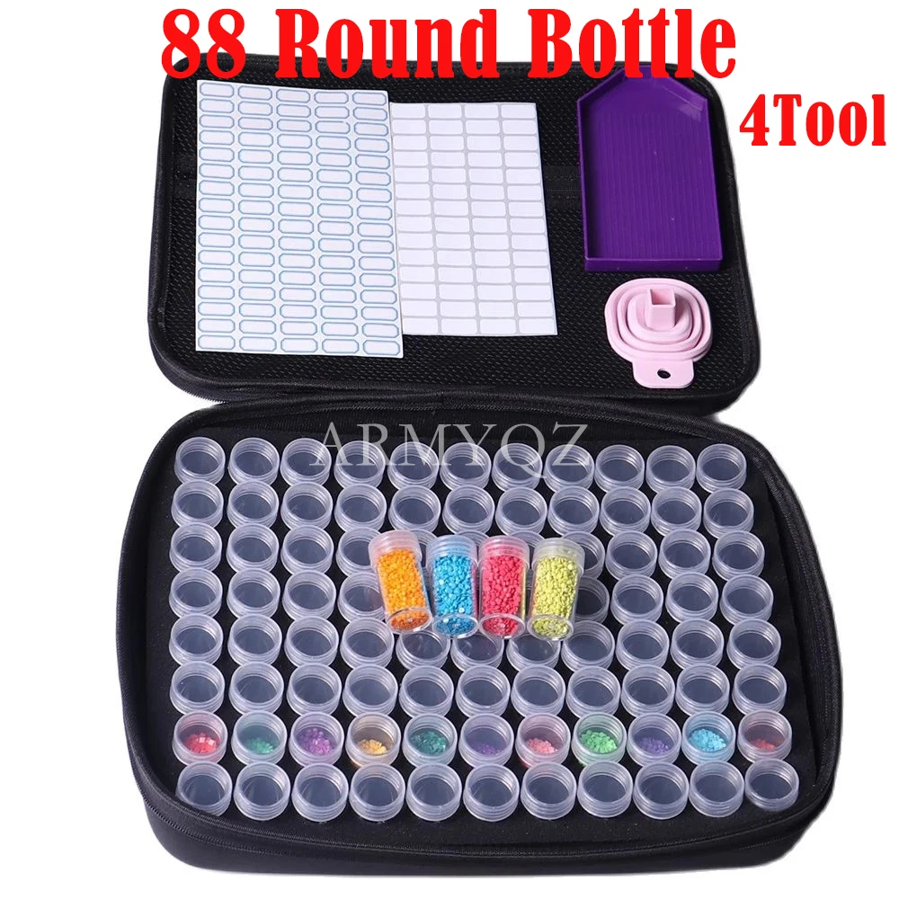 

Коробка для хранения аксессуаров для алмазной живописи 5D со слотом для бусин 7/30/60/88