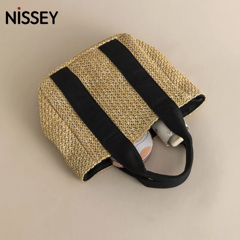 

Spot Summer 2023 New Straw Woven Bag Ins Fashion Trend Portable Woven Bag Travel Vacation Leisure Beach Bag