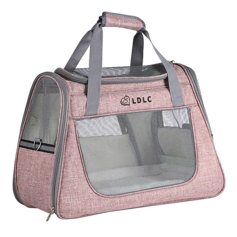 

Travel Cat Bag Transparent Mesh Pet Shoulder Handbag Folding Breathable Reflective Outdoor Transportation Dog Carrier Backpacks