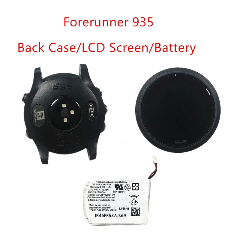 

Garmin Forerunner 935 GPS Replacement Repair LCD Screen/Back Case/361-00097-00 Battery