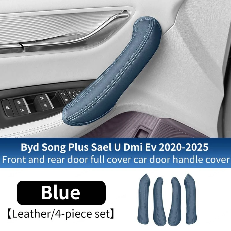 Для Byd Song Plus Dmi Ev Seal U 2020-2025 защитный чехол для дверной ручки автомобиля, кожаный водонепроницаемый чехол, противоскользящий, износостойкий
