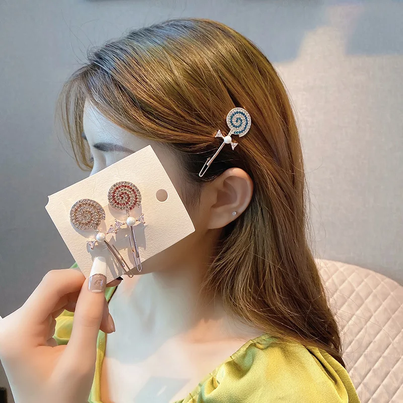 

62mm Colorful Crystal Candy Hair Clips For Women Fashion Gift Jewelry