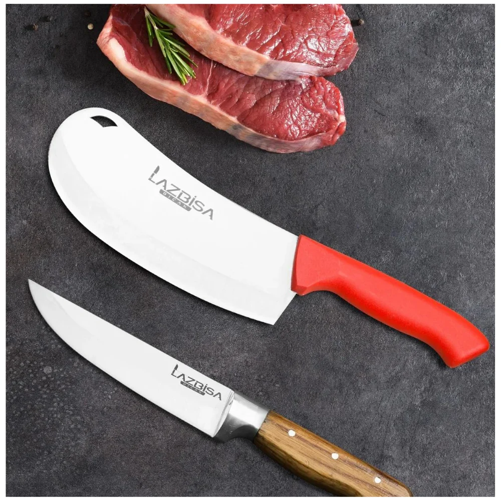 Набор кухонных ножей лук искусственная кожа нож мясной резчик хлеб овощи 2024