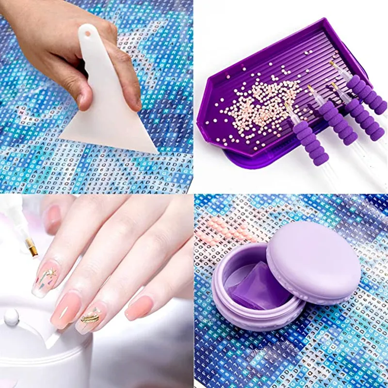 LVKAYCE 60 Slot Diamond Painting Storage Container with Storage Box for Diamond Art Craft Jewelry Beads Rhinestone Organizer