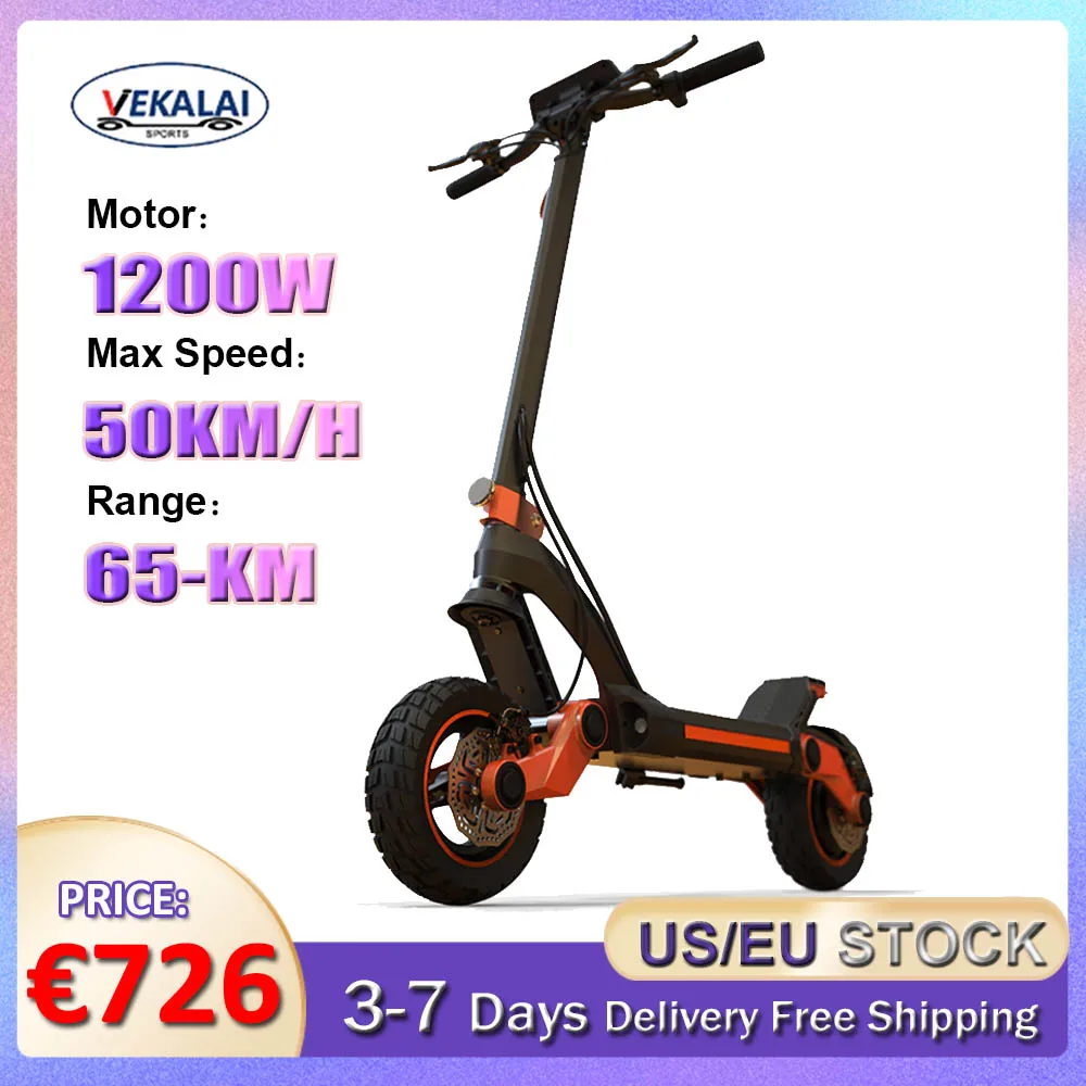 

G3 Powerful Electric Scooter 1200W 52V 18Ah 50Km/H Speed 10.5Inch Tire Touch Screen Shock Absorption Folding Escooter for Adults