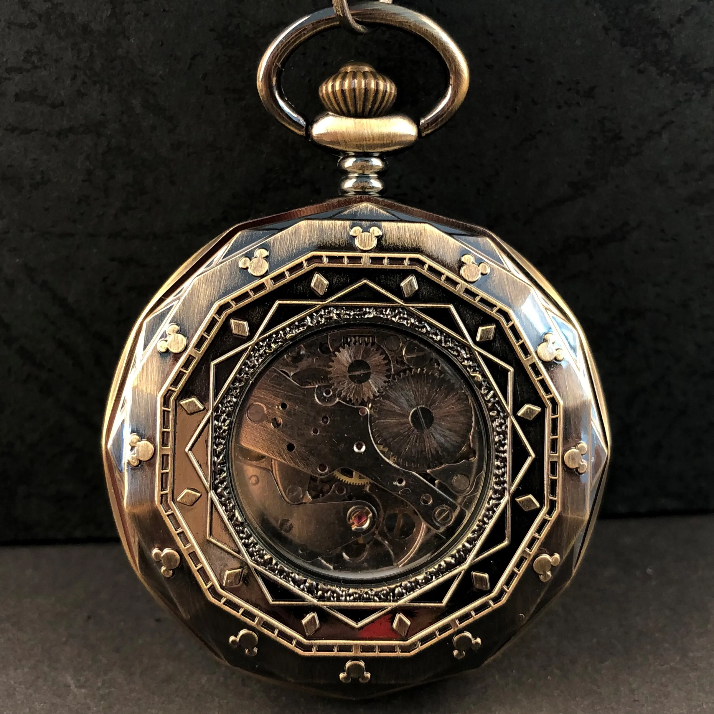 Antique Vintage Luxury Mechanical Pocket Watch Multifunctional Moon Steampunk Hand Wind Unisex Casual Chain Fob Watches PJX1398