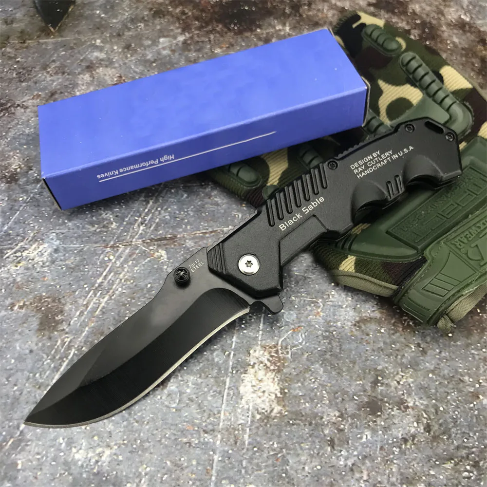 

Черный саблельный 217 карманный складной нож 7cr17 острые лезвия тактические инструменты для кемпинга выживания самообороны EDC