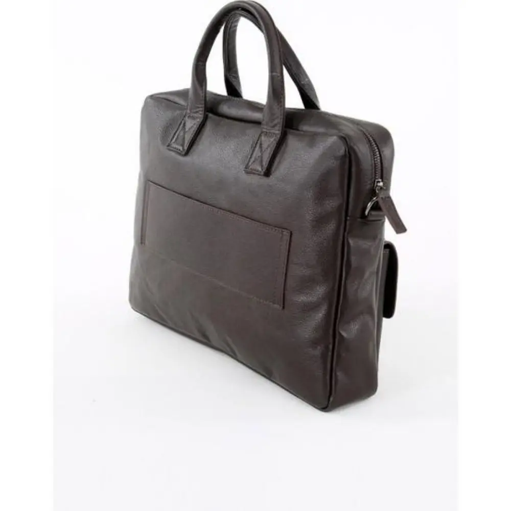 Genuine Leather Black Unisex Laptop and Briefcase