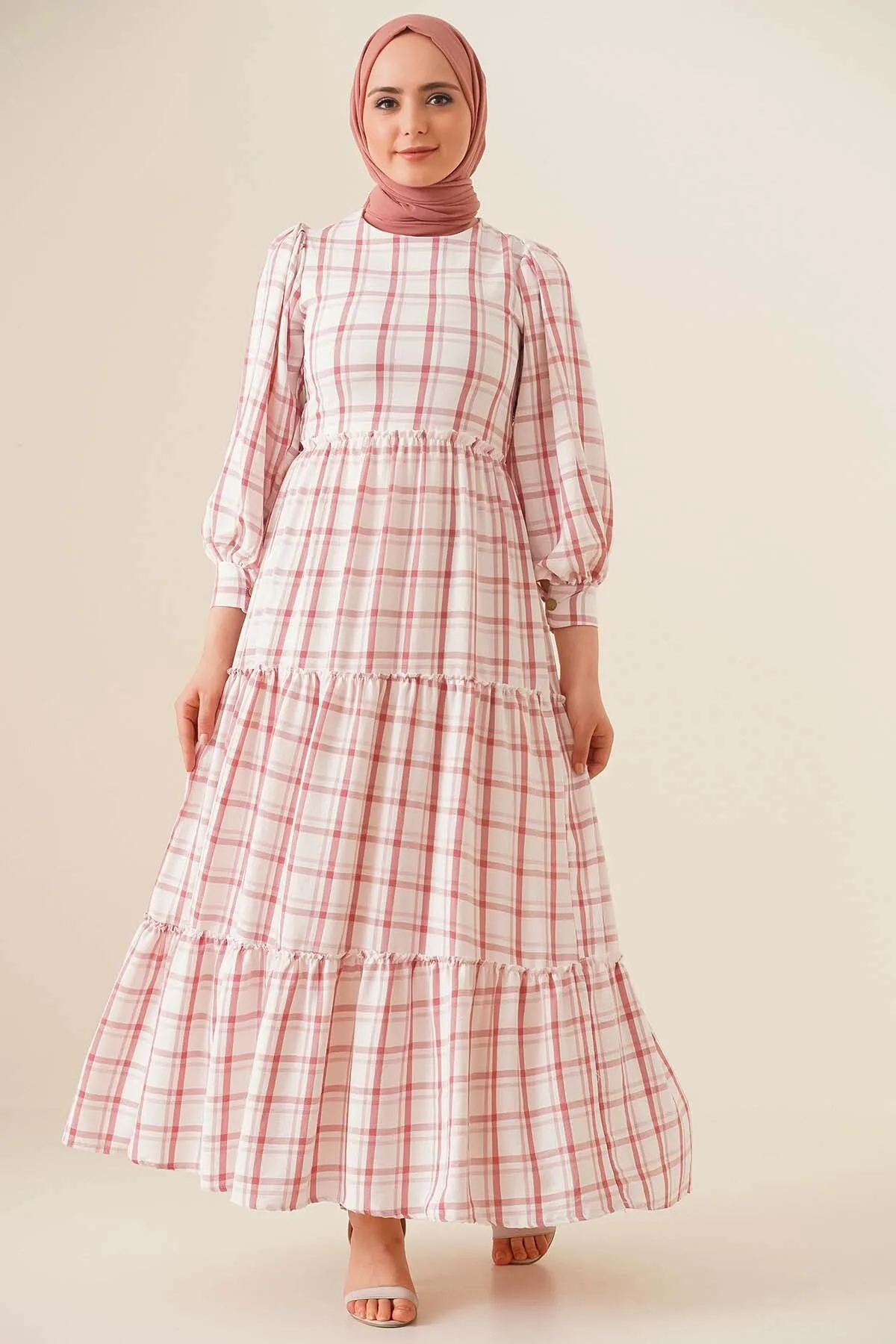 

Женское платье в клетку, трехслойное платье Eid Djellaba Abaya, Турция, новые коллекции 2022 года, мусульманские искусственные рукава Дубай Женская од...
