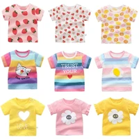 girls t shirt 2022 summer kids cartoon short sleeve t shirts baby girl casual cotton top clothes childrens clothing for teens