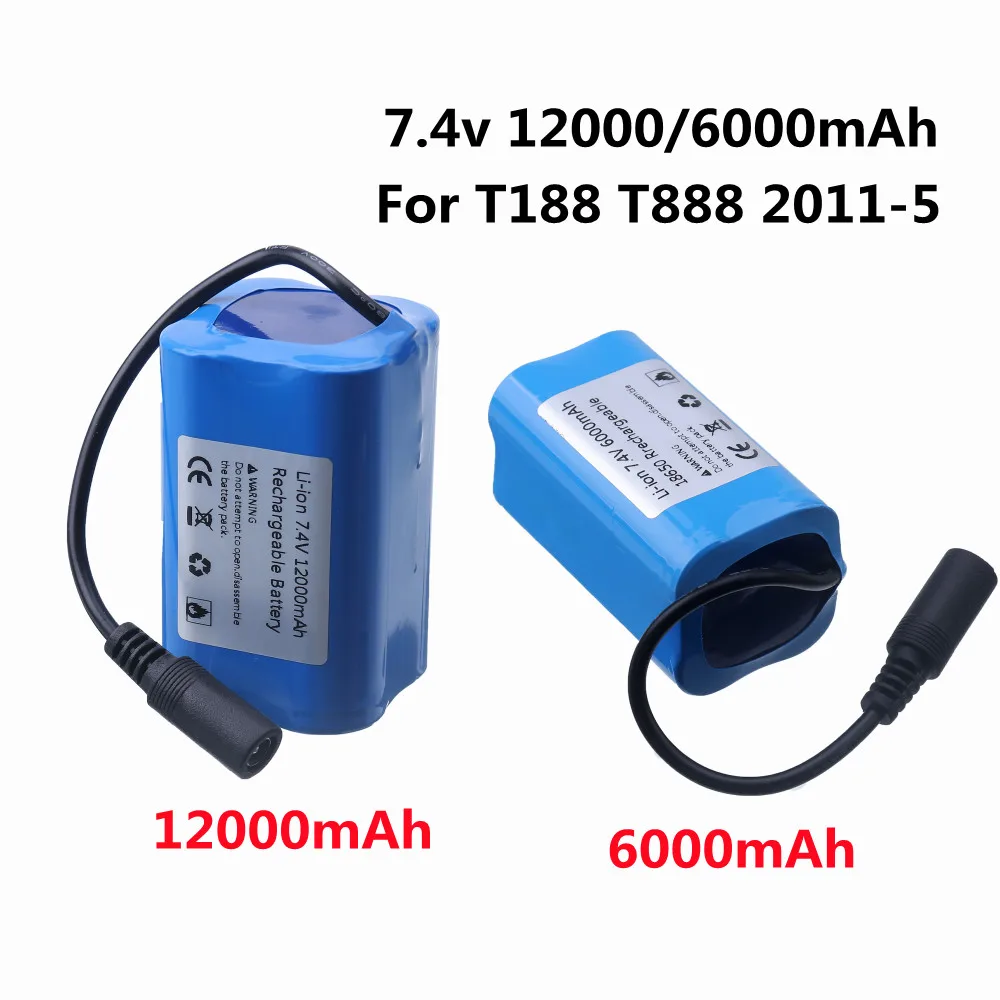 Аккумулятор Lipo для T188 T888 2011-5, рыболокатор с дистанционным управлением, приманка, лодка, запасные части, аксессуары для игрушек 2S 7,4 В 12000 мАч