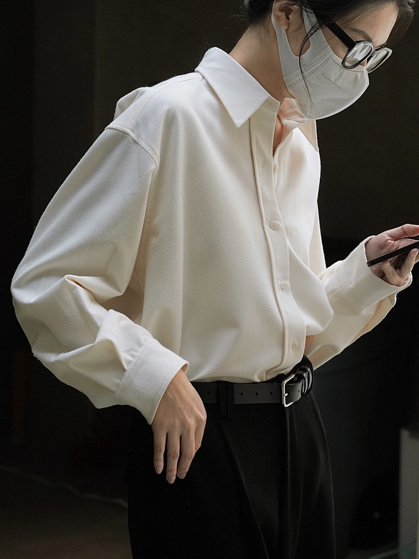 new woman fashion oversized soft shirt