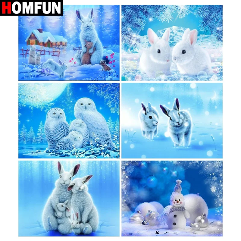 

HOMFUN 5d Diamond Painting Full Square/Round "Animal Owl Moon" Picture Of Rhinestone DIY Diamond Embroidery Home Decor