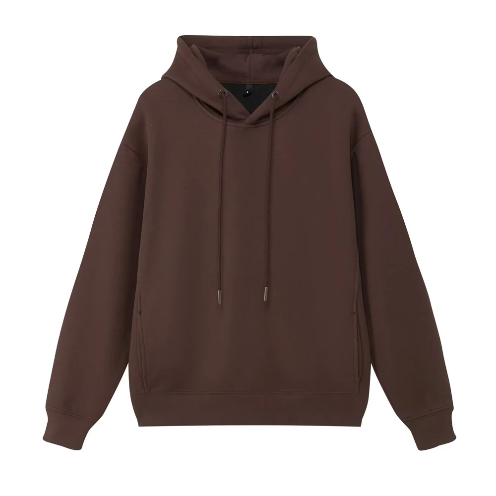 Hooded Sweatshirt Men Jumpers Soft Oversized Hoodie Light Plate Long Sleeve Pullover Solid Hip Hop Fashion