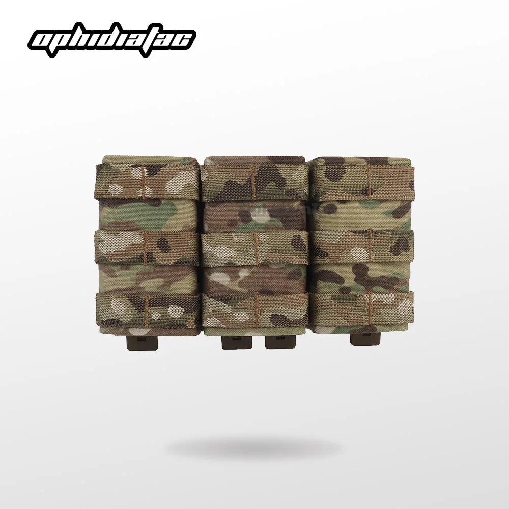 

OphidianTac Triple Tall 5.56 M4 KYWI Magazine Pouch Insert Open Malice Clip Strap 500D Nylon Tactical Hunting Airsoft