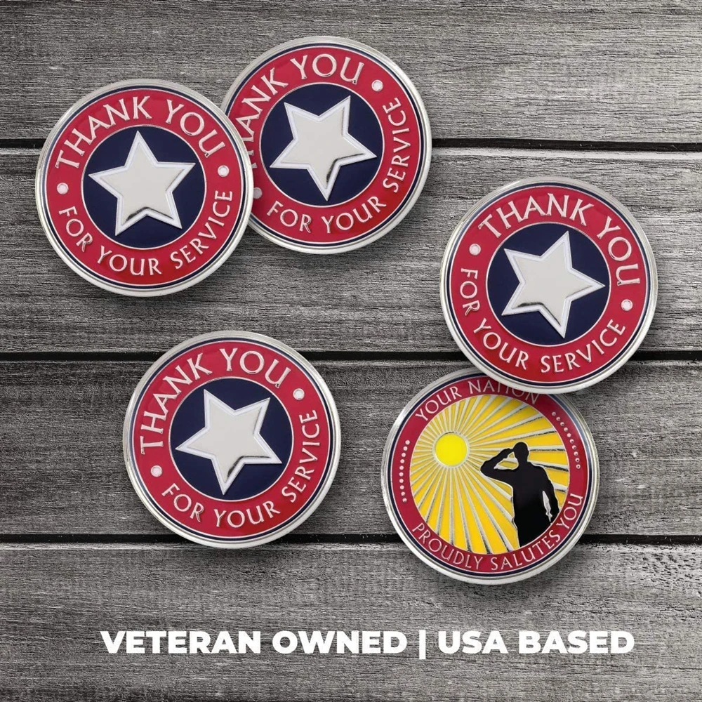 

Благодарим Вас за обслуживание, военная оценка, монеты, серия подарков для ветеранов