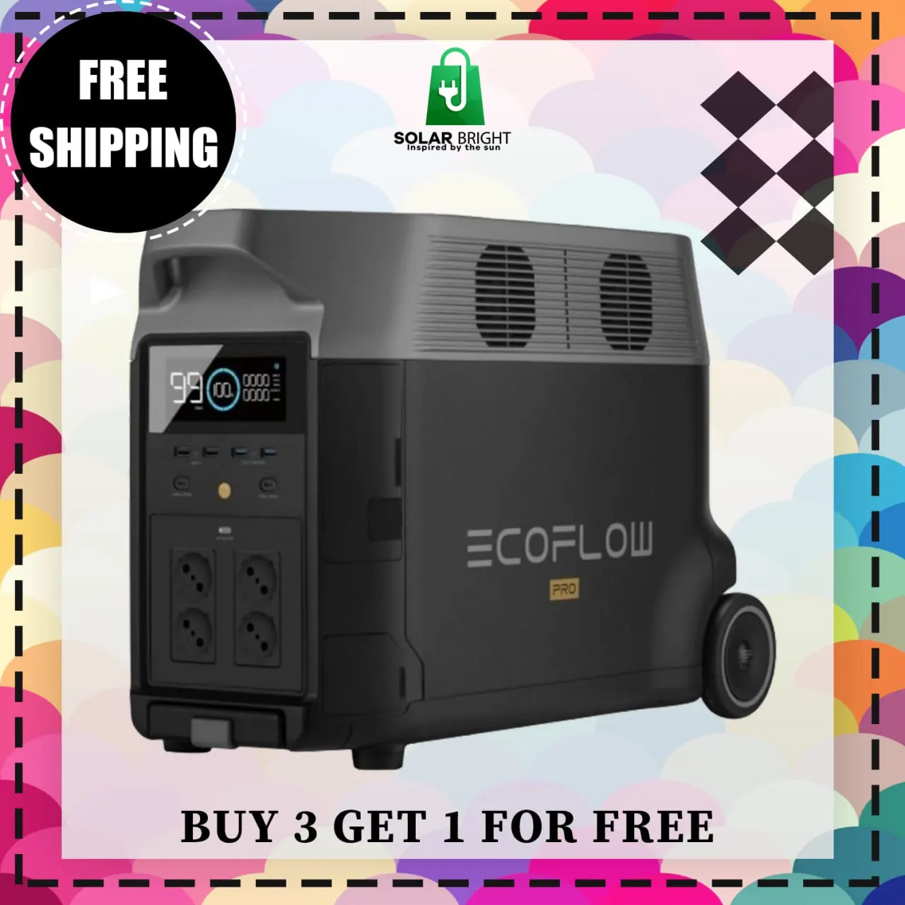 

Ecoflow delta pro 3600w Power Station + Panels 470w ecoflow