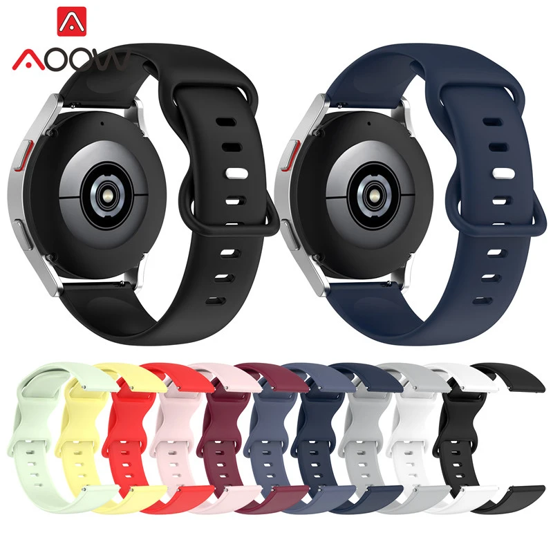 

Universal Silicone Strap 20/22mm Quick Release Men Women Replace Band for Samsung Watch4 40mm 44mm Classic 42mm 46mm Huawei GT3