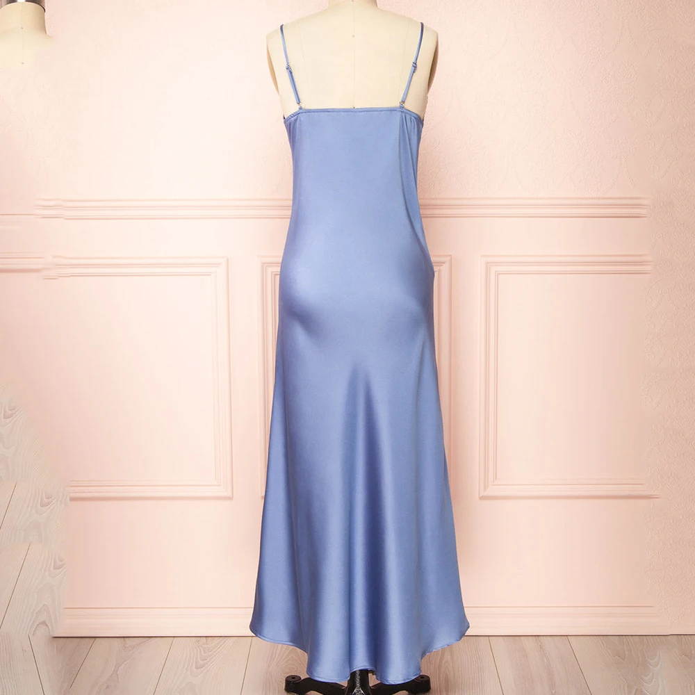 Простой V-образный вырез трапециевидная Женская подружка невесты женское платье