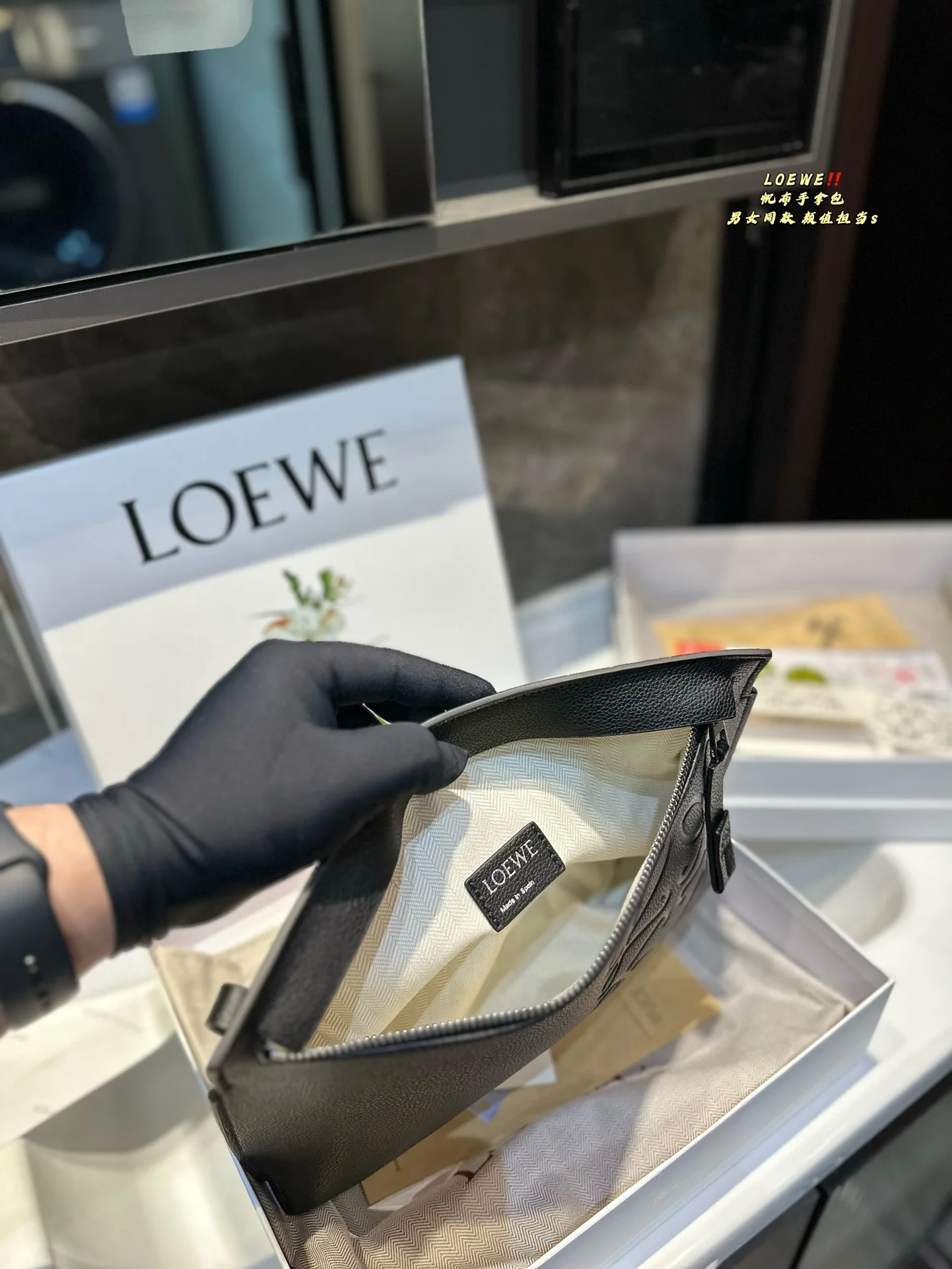 копия 1: 1 Loewe 520 Лимитированная Сумка-клатч 30*4*20 См КошелеК Монет Для Мужчин И