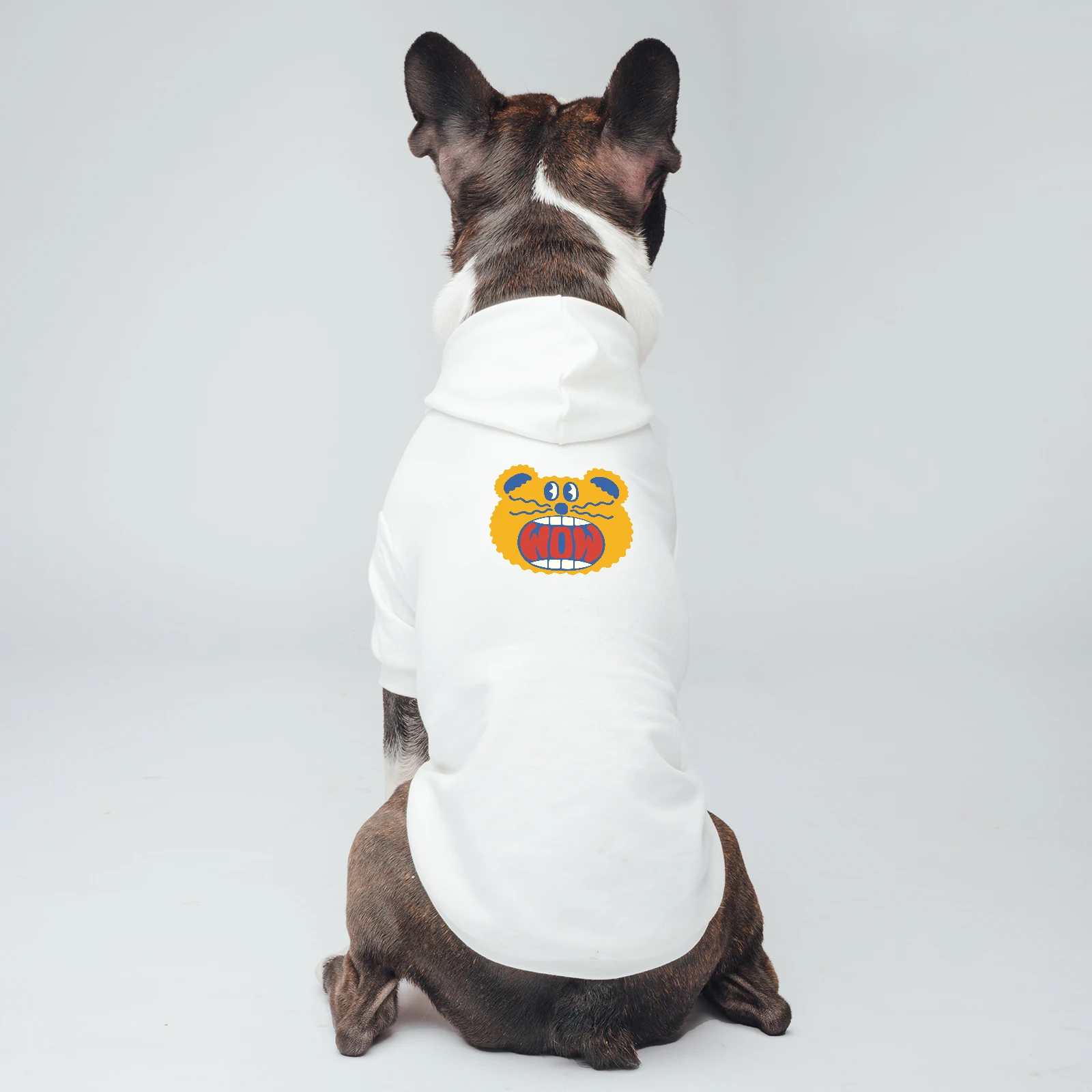 

Cute 'Tiger' Printed Clothes for All Dogs, Hoodies with Leash Hole, Soft and Durable Fabric and Good Quality Cotton