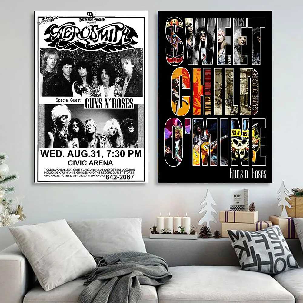 

Hot Boy Retro Music Poster HD Nice Guns N' Roses Art Print Canvas Poster Bedroom Decor Sports Office Room Decor Poster Gift