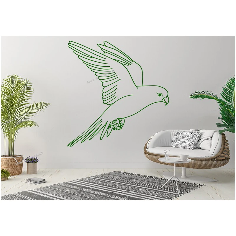

Parrot Vinyl Decal Bird Wild Life Stickers Tribal Style Vinyl Window Stickers Cool Animal Art Mural Home Decor for Nursery Decor