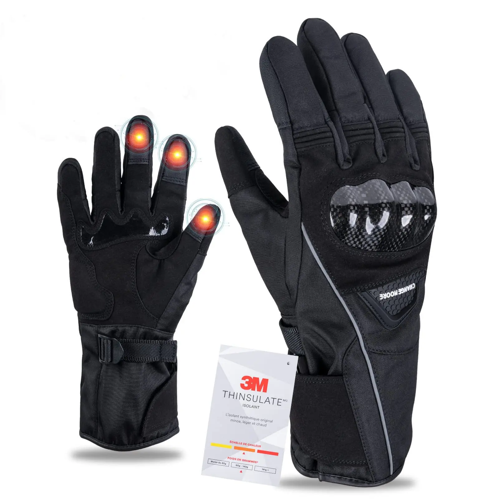 

CHANGE MOORE Winter Motorcycle Anti-drop Gloves for Men Women Touchscreen 3M Thinsulate Waterproof Gloves for Riding skiing