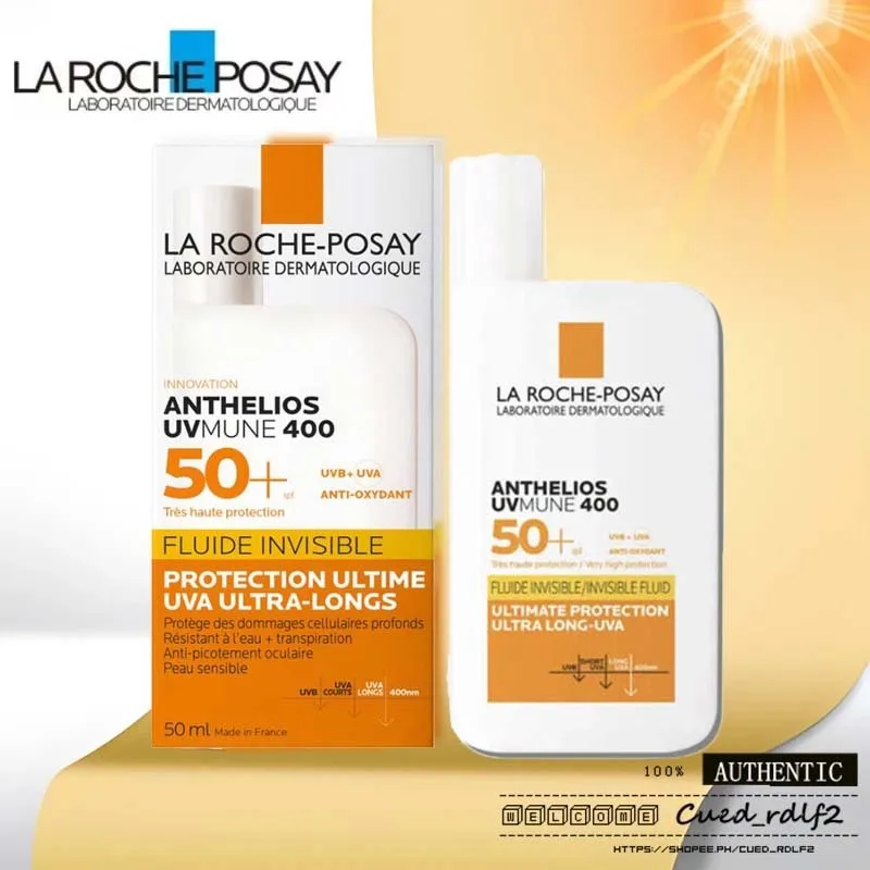 

La Roche-Posay Sunscreen Anthelios UVMune 400 Invisible Fluid SPF 50+ Face Sunscreen Refreshing Whitening Body Sunscreen Care
