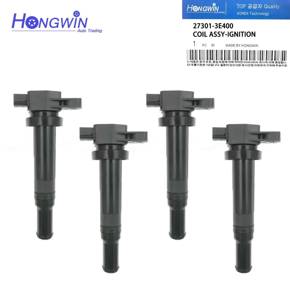 

4PCS 27301-3E400 Ignition Coil For Hyundai Santa Fe Kia Optima Rondo 2.4L 2.7L 2006-2010 27301 3E400 273013E400 UF558 5C1624